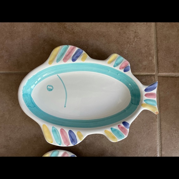 Caleca Color Blocks Fish Plate - Picture 3 of 5